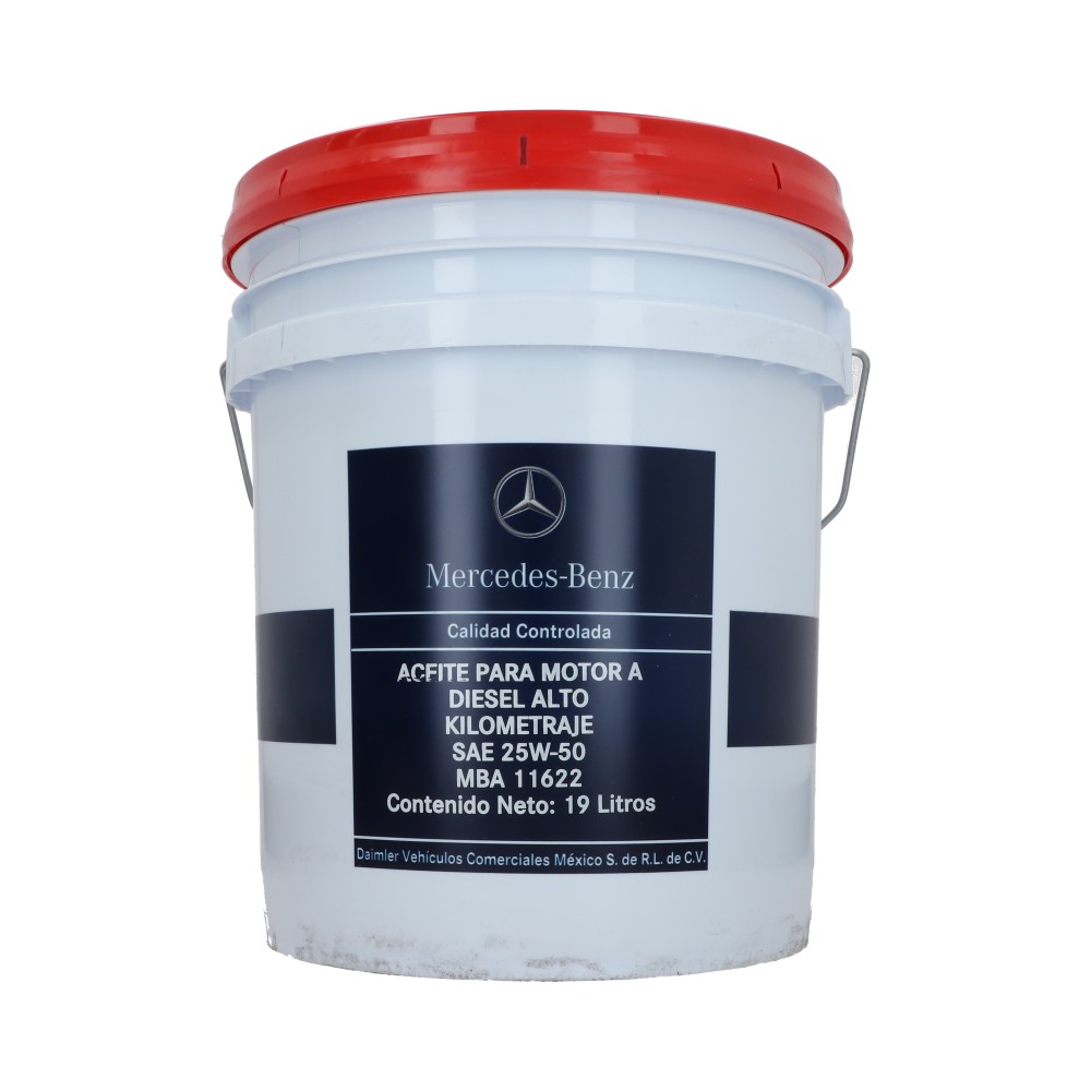 Aceite SAE 25W50 Cubeta 19 litros,Marca del producto: Mercedes-Benz,"Número de parte: MBA11622